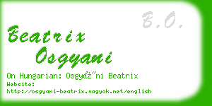 beatrix osgyani business card